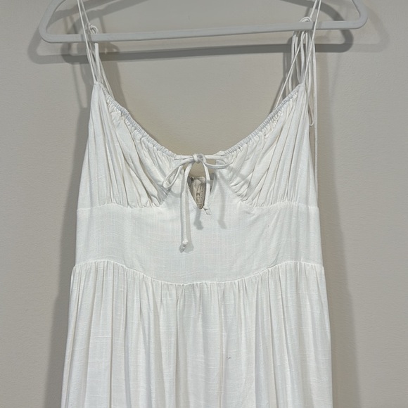 White Linen Maxi Dress by NIA - Picture 7 of 10